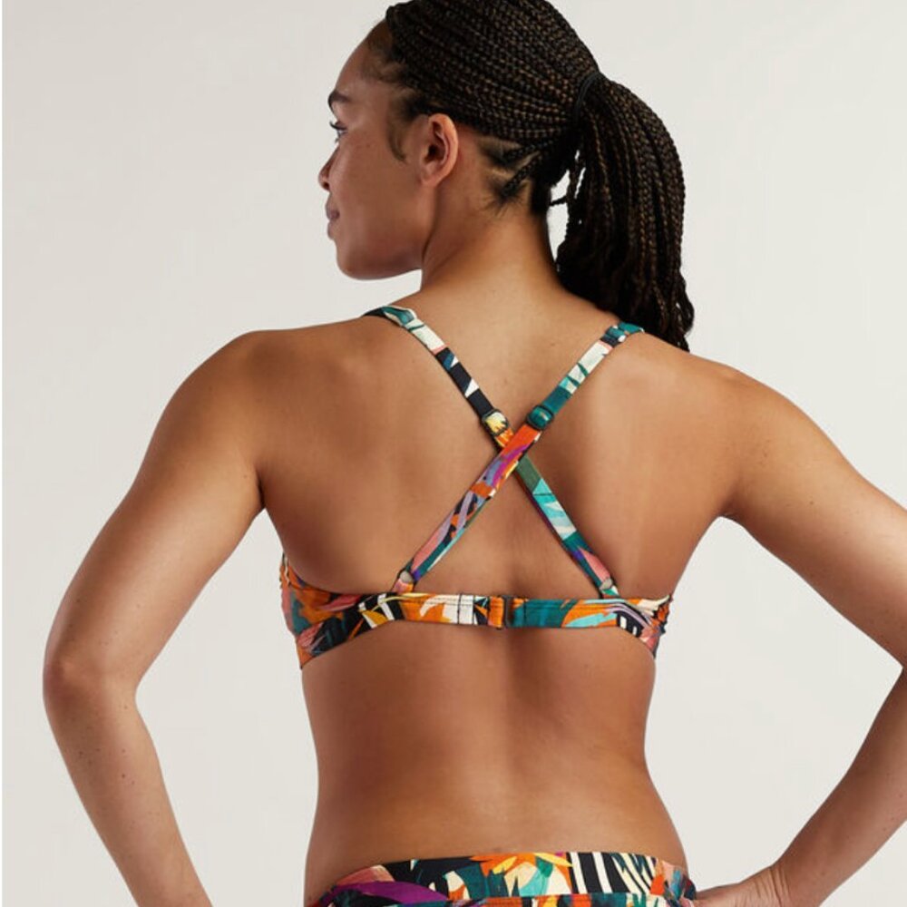 NWT Title Nine Hana bikini top, size Medium / D, Birds of Paradise - Picture 2 of 7